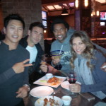 Yun, Andrew, Me, and Julie.....  The Last Supper...lol